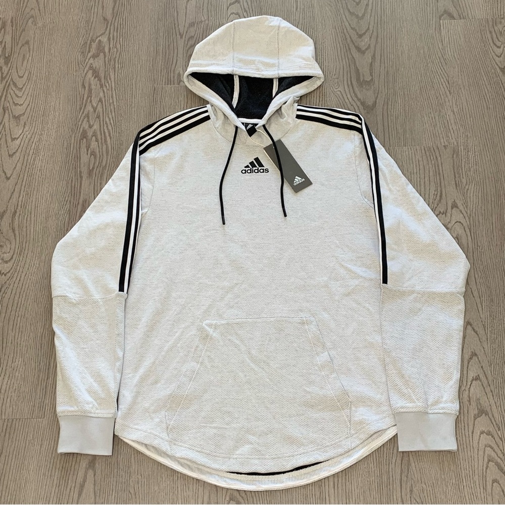 NWT Adidas Post Game Pullover Hoodie‎ White Small Athletic